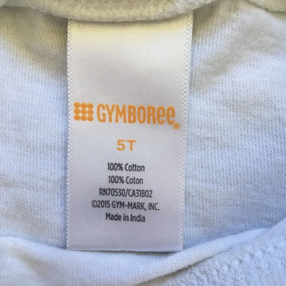 Gymboree boy’s short sleeve white lion print Tshirt size 5T